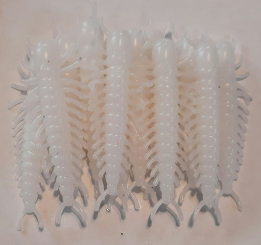 white Hellgrammites soft bait